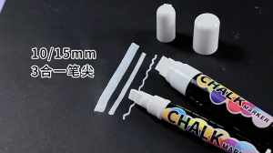 White Erasable Chalk 5 Pcs Markers Pen Non Toxic Liquid Chalk Highlighter Board Pen(1/3/6/10/15mm)