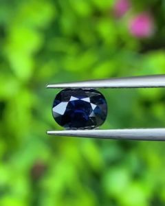 พลอย ไพลิน blue sapphire 0.93 กะรัต (Cts.) ดิบ Unheated พลอยแท้ อัญมณีมงคลประจําวันเกิด เครื่องประดับพลอย