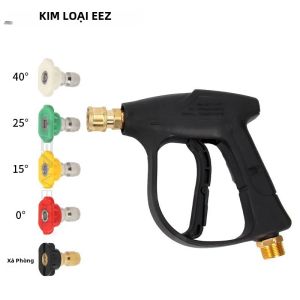 Súng Phun Nước Rửa Xe Áp Lực Cao SEAMETAL Với Đầu Nối Nhanh Vòi Phun Hình Quạt - Lõi Nhôm Phụ Kiện Rửa Xe Năm Màu
