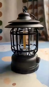 GLAMPTURE Portable LED Retro Camping Lantern Adjustable Brightness Waterproof Long Lasting for Outdoor Backyard Fishing Camping 2 Pack Free Shipping