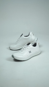 NAZREAL FOOTWEAR - Sepatu Sneakers Casual Pria Terbaru Elgin Putih AXL001