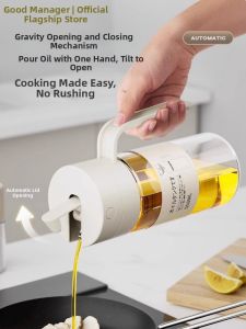 HAOGUANJIA | Auto Open Close Leak Proof Glass Oil Bottle