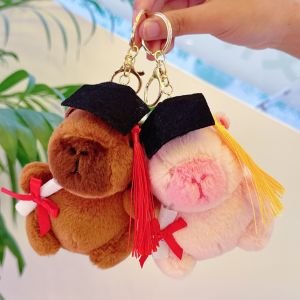JIFANPAUL | 2025 New Edition Plush Capybara Graduation Hat Keychain Toy