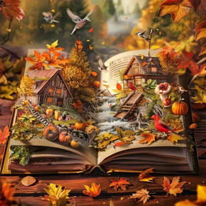 Huacan Diamond Painting Book Landscacpe 5D Diamond Embroidery Set DIY House Mosaic Pumpkin Painting Decoration