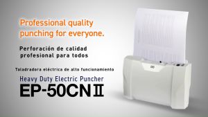MAX EP-50CNII Electronic Punch 2 Holes 50 sheets (penumbuk puncher paper 2 Hole Puncher heavy duty puncher electric paper punch electric puncher)