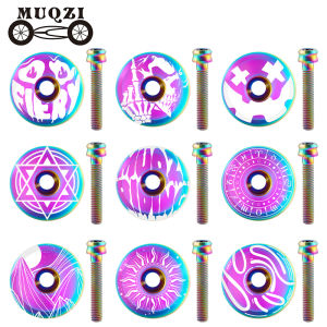 MUQZI | MUQZI Titanium Alloy Bicycle Headset Top Cap Lightweight Bike Stem Cap for MTB Road Folding Bike