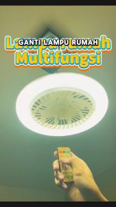 RAJA JOYINLED Kipas Angin Gantung Lampu LED 3in1 Color lampu kipas langit-langit dengan remote