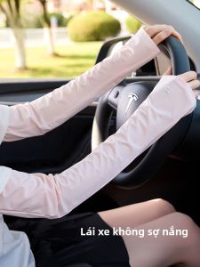 MiiOW | Tay lụa băng mát mẻ mùa hè mới đi xe đạp lái xe chống nắng thời trang đen phong cách rộng rãi chống tia UV Tay lụa băng mát mẻ cho nữ