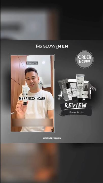 MS GLOW MEN Msglow For Men Paket Perawatan Wajah Pria Skincare Wajah Facial Wash Serum Cream Cowok FACIAL WASH MS GLOW FOR MEN Energizer Facial Wash Msglow Men