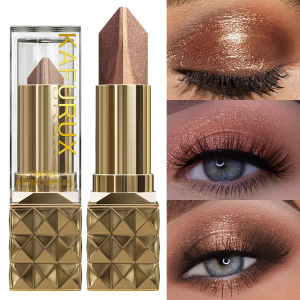 Two Color Eye Shadow Stick Velvet Shimmer Eye Makeup Durable Waterproof Eyeshadow & Lipstick Glitter Contour Highlight for Wome