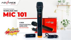 Advance Professional Wireless Microphone Single Mikropon MIC-101 SUARA JERNIH ADVANCE ORIGINAL