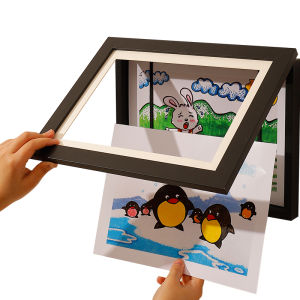 Modern Handmade Magnetic Picture Frame No Drilling Childrens Art Display 150 A4 Certificate Display 8 Inch Density Board