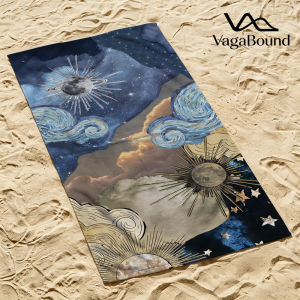 Celestial Starry Collage Luxury Beach Towels Crafted from Combed Cotton Plush and Absorbent Beach Towel or Pool Towels