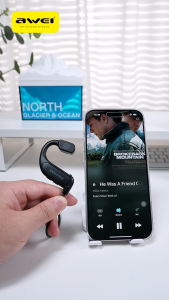 Awei A897BL หูฟังเพื่อนการแสดงอากาศหูฟังบลูทูธไร้สาย5.3 หูฟังกีฬากันน้ำพร้อมไมโครโฟนสำหรับหูฟังสำหรับออกกำลังกายวิ่ง