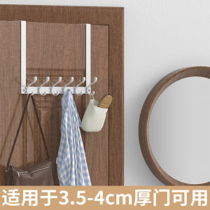 European Style Stainless Steel Clothes Hook White Creative Coat Hat Hook Storage Rack No Drilling Required for Thick Doors
