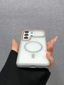 Luxury Frosted Transparent Dual Color For Magsafe Magnetic Case For Samsung Galaxy S26 S25 S24 S23 Ultra FE Hybrid Armor Cover
