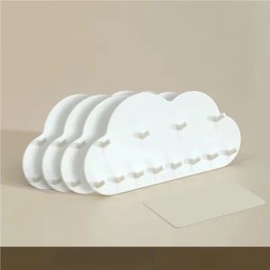 Cloud-Shaped Wall-Mounted Jewelry Storage Hook 1/2/3 Install 12 Hooks Behind Door Room Bathroom Organizer