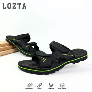 LOZTA Sendal Cowok Kekinian Sandal Slop Selop Karet Empuk Tahan Air