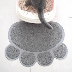 Cats Litter Trapping Mats Pads 30*40cm PVC Elastic Fiber Mats for Cats Litter Boxes Cat Beds Mats Pet Products Cat Supplies