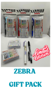 Zebra Gift Pack - Sarasa Clip Pen + Mildliner Highlighter+ 2 Memo Pads - Limited Edition -Goodie bag / Children Gift / Teacher Gift