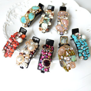 Handmade Hair Accessories Crystal Shell Duckbill Parting Hair Clips Side Clips Forehead Clips Small Grab Clips Fashionable Hairpins