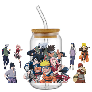 Bandai | Cổ Điển Naruto 16oz UV DTF 3D Hoạt Hình Miếng Dán Bọc Đề Can Cho Kính Có Thể Cốc Thủ Công DIY Sáng Tạo Trang Trí Nhà Graffiti