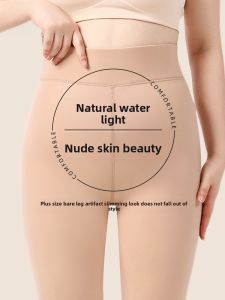 Miiow | Womens Thickened Fleece Winter Water Light Socks Long Pants Casual Style Leggings Plus Size Comfortable Breathable Autumn Winter