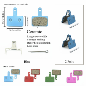 2/8 Pairs Mountain Bike Ceramic Disc Brake Pads for Shimano Deore B01S B03S B05S MT200 MT400 MT500 UR300 M3050 Red/Green/Blue