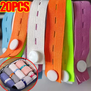 20 cái đựng quần áo dây chun Dây đai kéo cuộn thắt lưng với nút quần áo len Quilt đai buộc ngăn chứa tủ quần áo