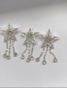 Cài áo nội sao đính đá kèm hạt thả