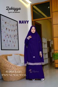 Ulfashion Gamis wanita syari set khimar hijab zakiyya gamis cadar polos bahan wolfish luxury