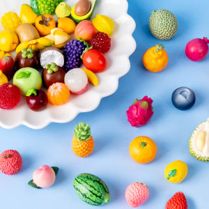 Watermelon Strawberry Pineapple Cantaloupe Mango Durian Dragon Fruit Figurine Diy Miniature Fairy Garden Decoration Accessories