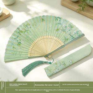 Quạt Gấp Mini Phong Cách Trung Quốc Cổ Xưa Bằng Xương Tre Quạt Trang Trí Cổ Điển Dùng Cho Trang Phục Hanfu Sườn Xám Trang Trí Tiệc Tùng