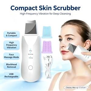 Deep Vibrate Skin Scrubber Facial Cleaner Shovel Spatula Not Ultrasonic Face Scrubber Peeling Blackhead Remover Facial Massager