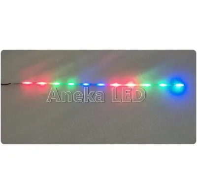 Lampu LED strip layangan RGB Running Tetes Warna Warni 34cm