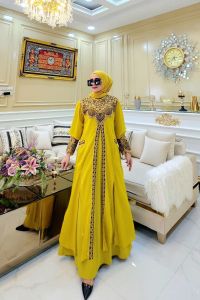 Gamis New Arabian bordir varian warna//Gamis Arabian Dewasa kekinian //COD//Yunita Lestari Fashion//