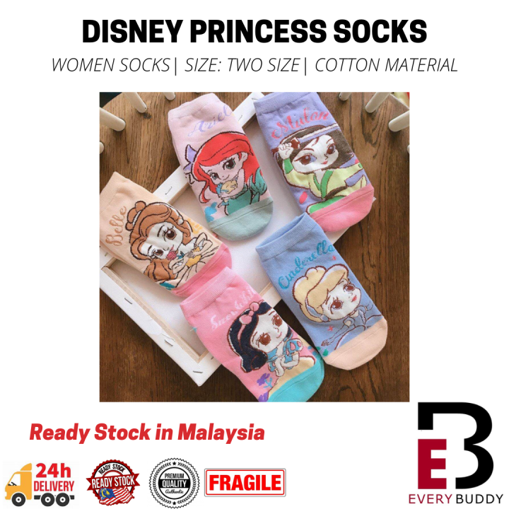 Disney princess sock Mermaid Cute cartoon socks kids socks girls Ankle socks Ariel Belle