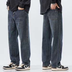 TUCANO | Mens Denim Jeans American Street Vintage Loose Straight