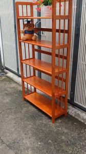 Kệ sách 5 tầng sâu 28cm ngang 64cm cao 155cm gỗ cao su màu cherry bóng đẹp đã xử lý tẩm sấy chống mối mọt bền hơn nhiều so với gỗ thông và MDF. Đa năng dễ di dời.tháo ráp.