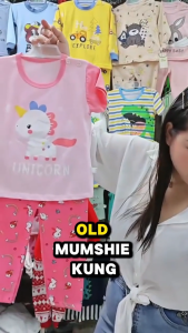 Lilbeau baby terno pajama kids boy girl cotton fabric Tshirt shorts newborn ootd outfit sleepwear summer J600