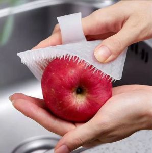 HOME BEST 1pc Fruit Vegetable Brush Scrubber Cleaning Soft Silicone With Handle Kitchen Flexi Cleaning Cleaner Wash Sink Potato
