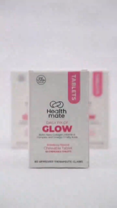 Healthmate RADIANCE DUO - 1 Beauty Chewable Tablets Glowing Skin Anti-Aging Whitening Brightening Moisturizing Antioxidant Supplement for Women Daily Skin Health Support with Essential Vitamins Nutrients 60 tablets per bottle 30 days supply