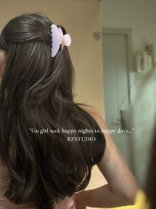 Kẹp Tóc Thắt Nút Bướm Lụa Hồng Nhạt Mỹ Phong Cách Thiết Kế Đặc Biệt Phụ Kiện Tóc Nữ Thời Trang Kẹp Tóc Thắt Nút Bướm