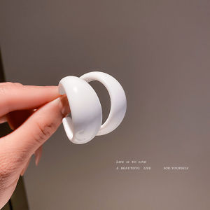 White Earrings C-Shaped Womens Fashion Jewelry Lightweight Luxury Summer New Arrival Alloy Plated Silver Plated Gold Other Pattern