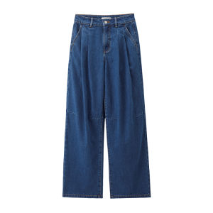 Giordano | Designer New Lazy High Waist Pleated Wide Leg Jeans