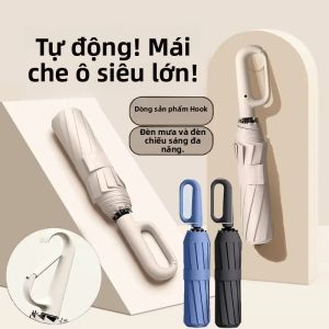 Ô Dù Tự Động Chống Nắng Chống Gió Chống Mưa Cỡ Lớn Có Hai Thanh Xương Và Khóa Xoay Dành Cho Người Lớn