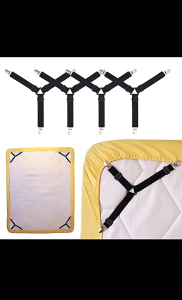 Mishilei 4PCS Bedsheet Clipper Triangle Bed Mattress Sheet Clips Bedsheet Clipper Bed Corner Holder Djustable