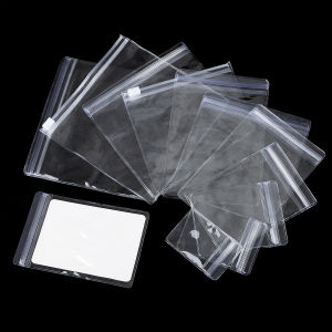 10pcs Clear Plastic Jewelry Storage Bag Thick Transparent PVC Bag Resealable Ziplock Thick Plastic Soft Gift Jewelry Packaging Bag