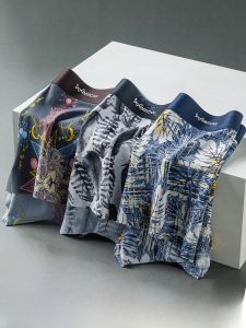 MiiOW | Quần lót nam Ice Silk mùa hè mỏng cạp vừa kháng khuẩn thoáng khí quần đùi ngắn thể thao quần lót nam chất liệu nylon