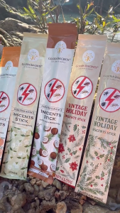 Golden Incents International Vintage Holiday Frosted Pine Incense Sticks - 1 Pack (30 Sticks) Eco-Friendly & Organic Fly & Mosquito Repellent for Indoor & Outdoor